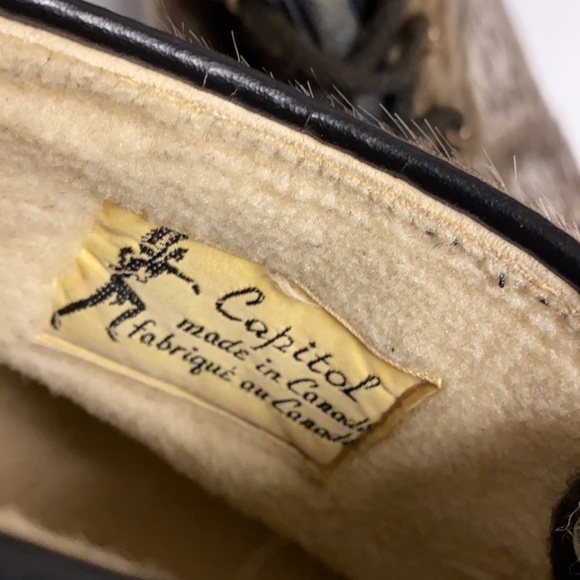 Vintage CAPITOL Brand Fur Ankle Boots Canada 9.5 - Picture 8 of 17